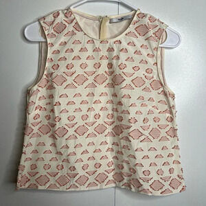 Becken - Copper & Ivory embroidered tank top - size 2